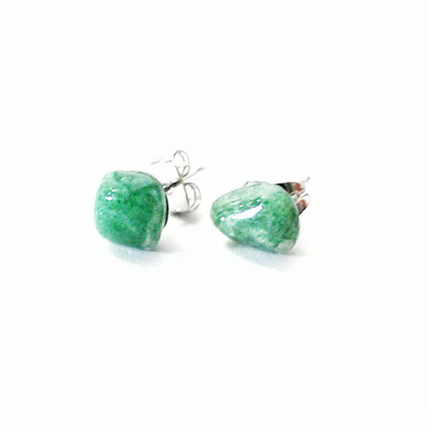 Green Aventurine Stud Earrings