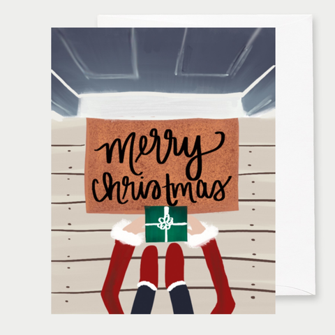 Doorstep Christmas Gift Greeting Card