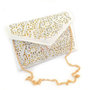 Laser Cut Clutch with Chain by Coseey
