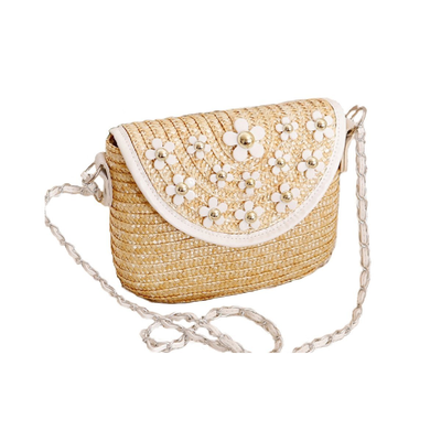 Daisy Straw Crossbody Bag
