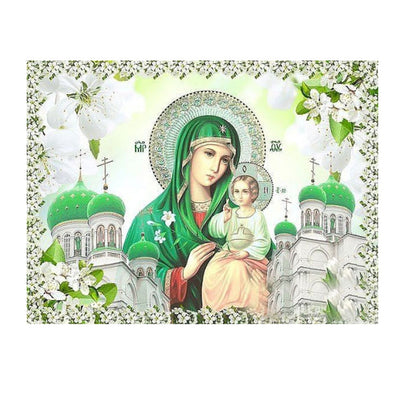 5d diy diamond embroidery Religious Our Lady and baby diamond painting Jesus mosaic beadwork pictures Rhinestones cross stitch