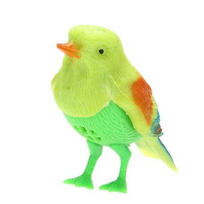 Plastic Sound Voice Control Activate Chirping Singing Bird Funny Toy Gift Random Color