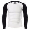INCERUN 2016 New Plus Size Tshirts Cotton Men Long Sleeve Raglan Tee Casual Tops T-shirts Crew neck Mens Slim Fit Tshirt S-4XL