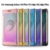 For Samsung Galaxy S8 Case Clear View Flip Slim PC Electroplating Mirror Phone Cases For Samsung Galaxy S8 S7 S6 edge Plus Cover