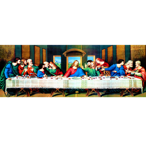 80*30cm Last Supper Pictures Cross Stitch 5D DIY Round Diamond Painting Embroidery Christianity Jesus Religious Needlework