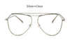 Fashion Optical Eye Glasses Women Men Clear Lens Big Metal Glasses Frame