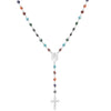 U7 Turkish Jewelry Rosary Necklaces For Women Y-Shaped Trendy Stainless Steel Gold Color Colorful Blue Eye Necklace N563