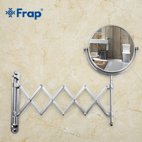 Frap Wall Mounted Makeup Mirror Professional Vanity Mirror Adjustable Countertop 180 Rotating Free Magnifier F6406 F6408