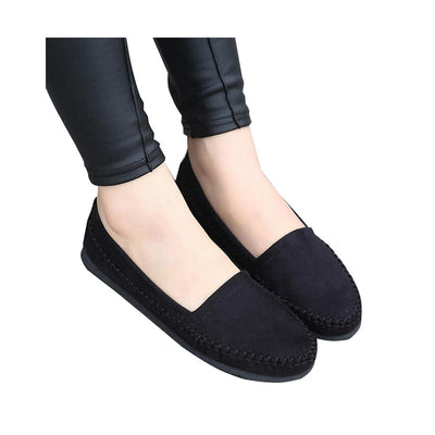 HEE GRAND Women's Flats 2017 Soft Flock Loafers Slip-on Breathable Flats Spring Pregnant Women's Casual Flat Heel Shoes XWD3357