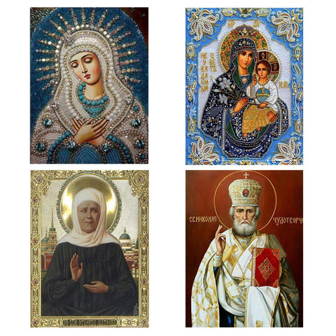 30*40cm Mosaic 5D DIY Diamond Painting Religious Icon Home Decor Diamond Embroidery Classic Style Square Rhinestone Painting