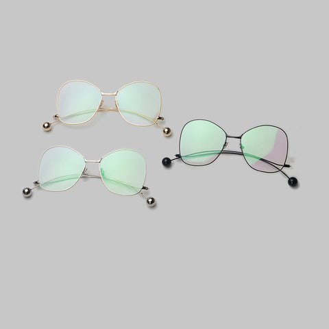 ROYAL GIRL Fashion sunglasses clear lens Women Glasses UV400 protection Personality Exaggerated Men Sun Glasses SS051