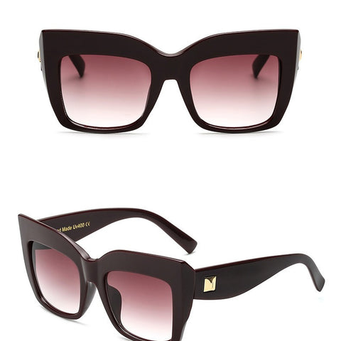 ROYAL GIRL Oversize Vintage Sunglasses Women Acetate Chic Sun Glasses vintage Clear glasses female glasses frame oculos ss913