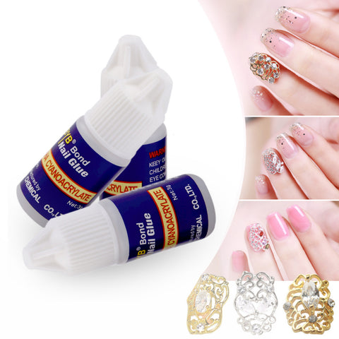3pcs/set Nail Beauty Professional Nail Art Glue Nails Decoration Beauty Nail Stickers Glue Women Manicure Tool Hot Sale