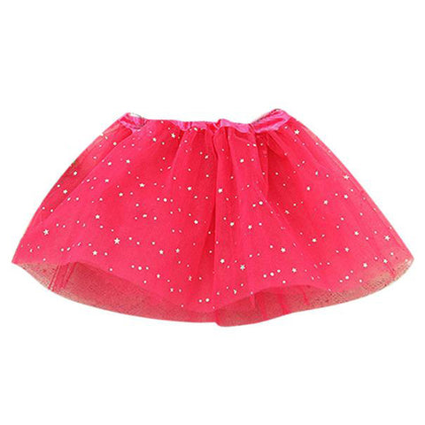 Baby Kids Girls Princess Stars Sequins Party Dance Ballet Tutu Skirts Star sequined skirt