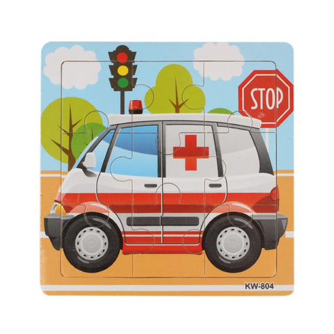 Ambulance Wooden puzzles Kids Children Jigsaw brain teaser kids gift toy Education Toy Learning Puzzles wood Toys wooden puzzle