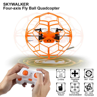 Mini Drone Helic Max Sky Walker 1340 2.4GHz 4CH Fly Ball RC Quadcopter 3D Flip Roller headless Drone RC Helicopter toys