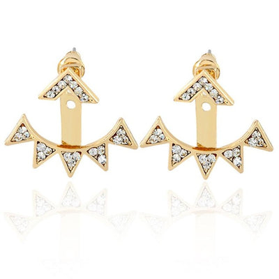 SUSENSTONE Alloy Triangle Lady dangler Earrings Women Men beautiful accessories Women silver Triangle  earrings