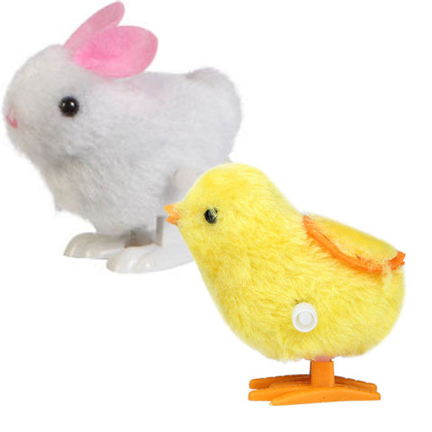 New Infant Child Toys Hopping Wind Up Easter Chick and Bunny Rabbit Chick Soft toys for baby children
