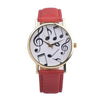 Watches women Fashion 2017 Musical Notes PU Leather wrist watch, quartz watch Clock Female Montre Femme