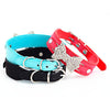 Super Deal Dog Collar Bling Crystal With Leather Bow Necklace Pet Puppy Cat New XT