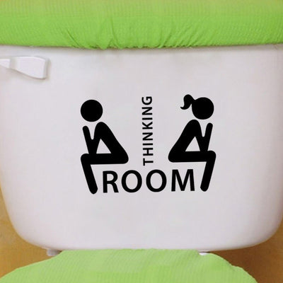 New Toilet Seat Wall Sticker Vinyl Art  Removable Bathroom Decals Decor