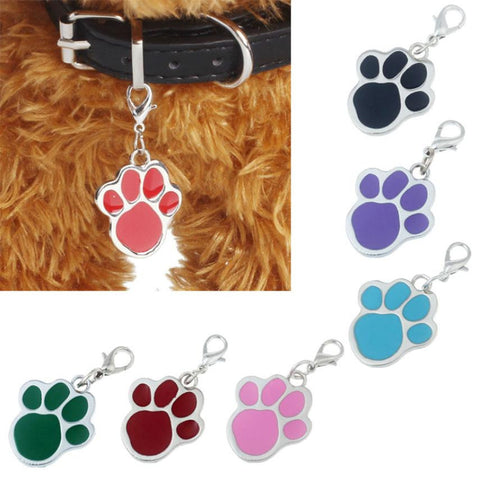 Pet Accessories Popular Footprints Puppy Rhinestone Pendant Lovely Pet Jewelry Free Shipping