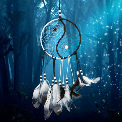 Hot Sale New Design Dream Catcher Circular White Feathers Wall Hanging Decoration Decor Craft