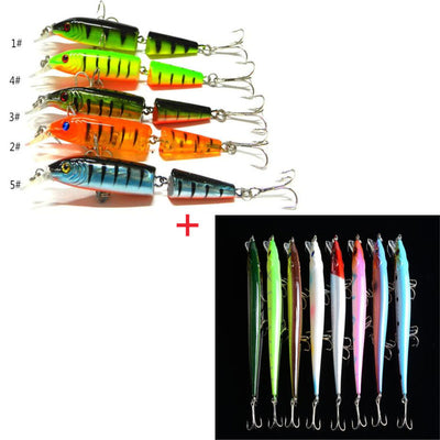 2pcs Randomly Color Different models Fishing Lures with Hooks Fish Wobbler Fishing Bait #