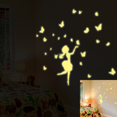 A Set Kids Bedroom Fluorescent Glow In The Dark Stars Wall Stickers