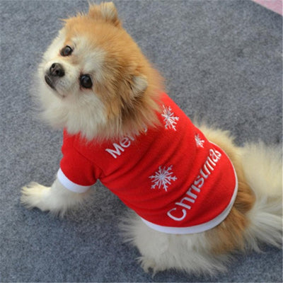 Christmas Pet Puppy Autumn Winter Warm T-shirt Vest Apparel Wear Dog dog wear winter dog clothing pet clothes mascotas perros