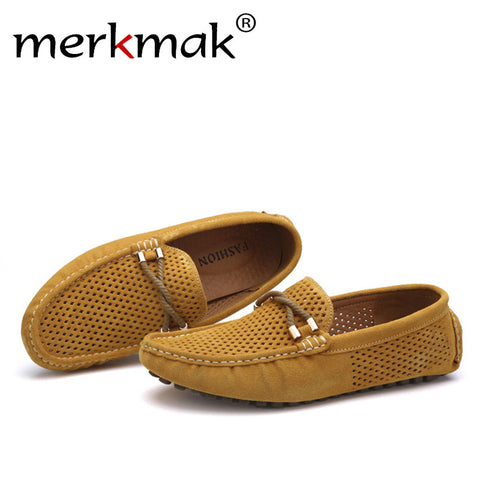 Summer new genuine leather fashion flats casual breathable men shoes moccasins men loafers comfortable driving shoes
