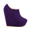 Merkmak Women High Heels Shoes 11 cm Wedge Flatform Punk Creeper Thick Cute Cat Shoes Black Purple Women Clearance Cheap Shoes