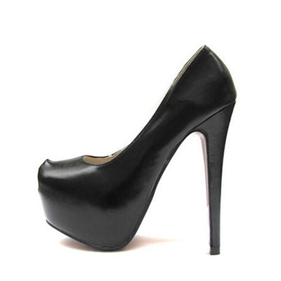 Merkmak Stylish Sexy High Heels Brand 14cm Heel Bottom For Women Shoes Wedding Party PU leather Sapatos Femininos Platform Shoes