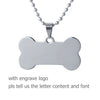 GAGAFEEL Stainless Steel Tag Necklace Engrave Dog Name Tel Tag Cat Dog Puppy Pet ID Tag DIY Making Necklace