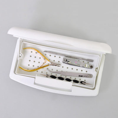 Pro Nail Sterilizer Tray Disinfection Pedicure Manicure Sterilizing Box Nail Art Sterilizer Tray Box Sterilizing Salon Tools