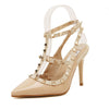 Merkmak Women's Shoes Sexy Pumps 2017 Rrivet Women Summer Sandals Sexy Fashion T-Strap High Heels Pointed Toe Office Work Shoes