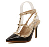 Merkmak Women's Shoes Sexy Pumps 2017 Rrivet Women Summer Sandals Sexy Fashion T-Strap High Heels Pointed Toe Office Work Shoes