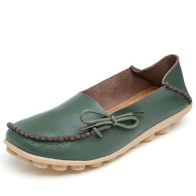 Merkmak Women Real Leather Shoes Moccasins Mother Loafers Soft Leisure Flats Female Driving Casual Footwear Size 35-42 15 Colors