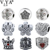 V YA Loose Beads fit for Pandora Necklaces Bracelets Women's Men's DIY Charms Fashion Christmas' Jewelry