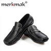 Merkmak New Genuine Leather Shoes Men Flats Shoe Mens Soft Breathable Casual Men Loafers Slip On Classic Moccasins Driving Shoes