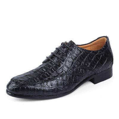 Merkmak Brand Genuine Leather Oxford Shoes For Men Business Men Crocodile Shoes Men's Dress Shoes Plus Size Wedding Shoes Man