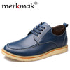 Merkmak New Fashion Genuine Leather Men Shoes Luxury Casual Shoes Mens Invisible Height Increase Shoes Flat Tooling Shoes Male