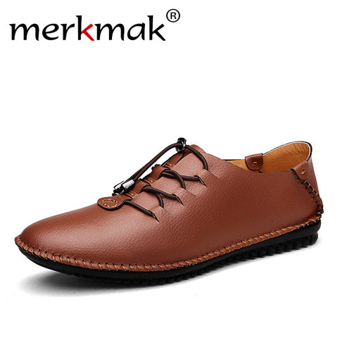 Brand 2017 Fashion Genuine Leather Men Shoes Soft Men's Loafers Mens Flats High Quality Men Moccasins Man Footwear Driving Shoes