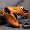 Merkmak Men Leather Shoes Casual Autumn Fashion Shoes For Men Designer Shoes Comfortable Big Size 38- 47 Mens Shoes Soft Loafers