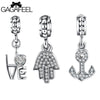 GAGAFEEL 925 Sterling-Silver-Jewelry DIY Hanging Beads Charms For Women Note Star Hand Shoe Pendant Beads Fit Bracelet Chain