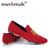 Merkmak Luxury Brand Flock Men Flats Shoes Fashion Casual Loafer Driving Flats Footwear Man Breathable Soft Moccasins Wholesales