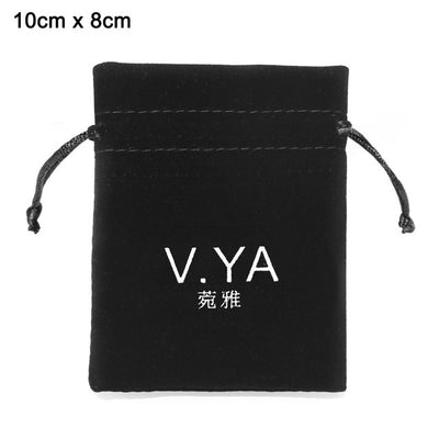 V.YA Black Velvet Bag Paper Gift Box for Bangle Bracelet Earring Ring Necklace Fashion Gift Bag Jewelry packaging