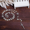 DoreenBeads 2017 New Women Bohemia Necklaces Y Shaped Lariat Necklace Gem Stone Prayer Rosary Beads Jesus Cross Pendant 50-64cm