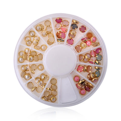 Nail Art Decorations 3d Nail Art Pearl Rhinestones Wheel Nail Stylish Tool DIY Manicure Nail Jewelry Decorations