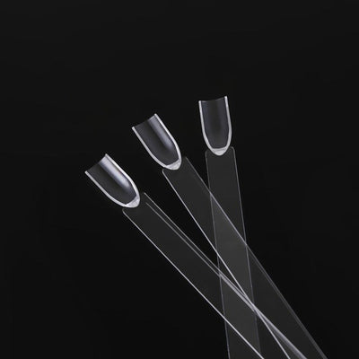 50tips/set Natural Clear Fan-shaped False Fake Nail Art Tips Sticks Polish Gel Salon Display Chart Practice Nail Art Tool